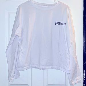YesStyle Oversized White T Shirt Long Sleeves